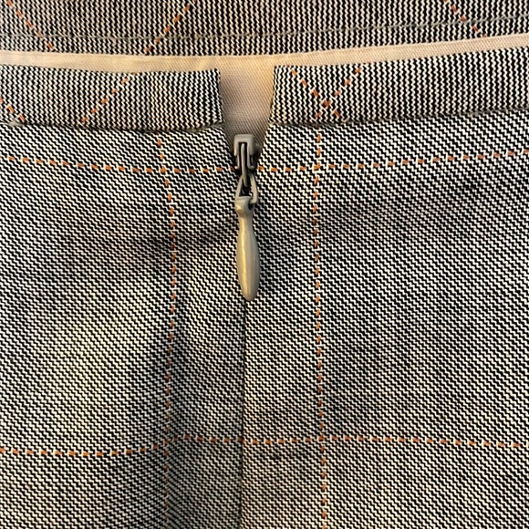 Ann Taylor gray and pink wool fully lined skirt – size 10; gorgeous pleat design - Picture 5 of 8